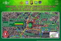 Foto satlantas polres OKU: peta rekayasa jalan yang ditutup menunju taman kota 