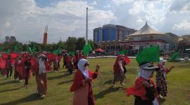 Foto Peristiwaterkini: latihan persiapan acara puncak Harla 101 di taman kota