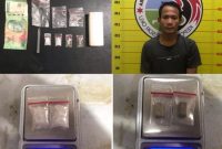 Foto : Ujang ketong, beserta barang bukti diamankan polres OKU 