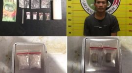 Foto : Ujang ketong, beserta barang bukti diamankan polres OKU 