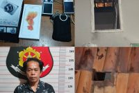 Foto : tedi dan sejumlah barang di amankan polisi 