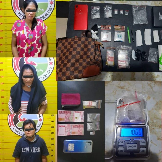 Foto Humas Polres OKU: Polisi Amankan 3 tersangka beserta barang bukti di Mapolres OKU 