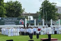 Foto Wawan-Peristiwaterkini; Apel Akbar Peringatan Hari Santri 2024 di Halaman Balaikota Yogyakarta, Selasa (22/10/2024)