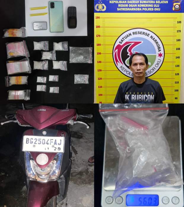 foto : tersangka bandar narkoba diamankan polisi