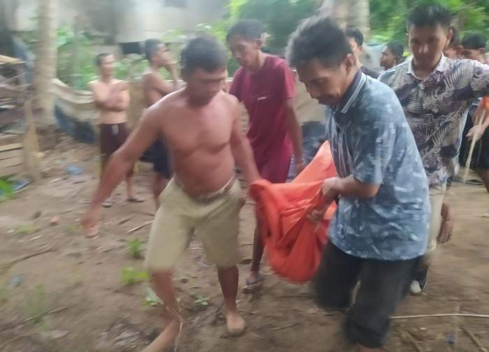 Foto: mayat Gilang Ditemukan di sungai Ogan di daerah dusun Baturaja kelurahan Baturaja lama 