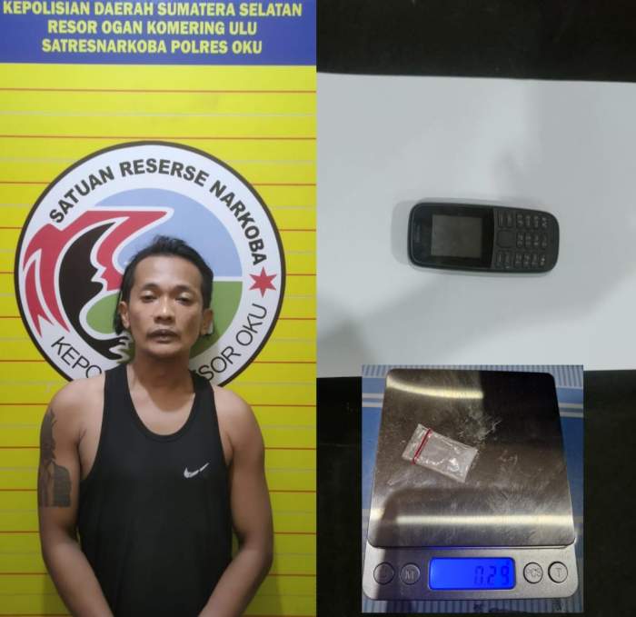 foto: seorang kurir narkoba diamankan polisi