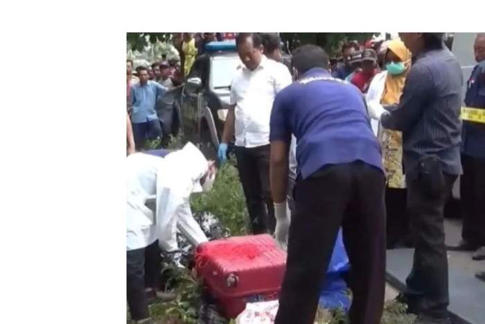 foto : penemuan mayat dalam koper