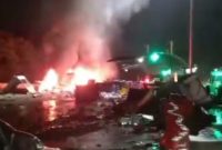 foto : kecelakaan Gerbang Tol (GT) Ciawi