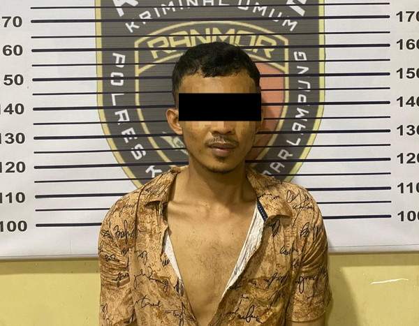 foto : terduga pencuri motor di bandar lampung