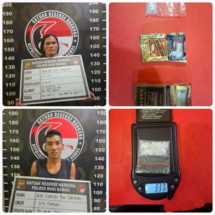 foto: Anwar, Rio berserta Barang bukti diamanakan polisi