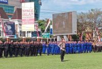 Gelar Pasukan Operasi Ketupat Progo 2025 di Halaman Mapolda DIY, Yogyakarta, Kamis (20/3/2025)