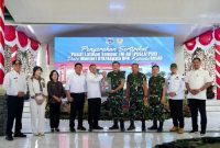 foto : Penyerahan Sertifikat Tanah Puslatpur Dari Kemenrian ATR/BPN yang di dampingi oleh Gubernur sumsel dan Bupati OKU, OKU TIMUR dan OKU SELATAN