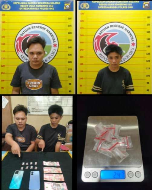 foto: Dua Bandar sabu di kecamatan semidang aji kab oku ditangkap