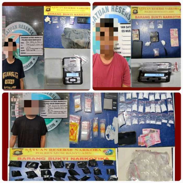 foto: tiga pengedar sabu diamankan polisi