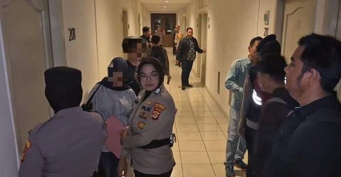 foto : suasana razia kamar hotel, 11 remaja diamankan saat ngamar