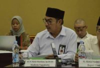 Foto : Wali Kota Yogyakarta Hasto Wardoyo saat menyampaikan pendapat dan usulan dalam Rapat Reses anggota DPD RI DIY