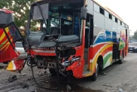 foto: keadaan bus pasca kecelkaan