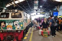 foto: Suasana arus balik di stasiun Stasiun Tugu Yogyakarta