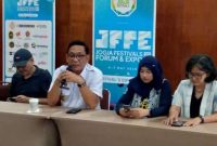 Foto : Wakil Wali Kota Yogyakarta Wawan Harmawan saat jumpa pers di VRTX Compound Space, Rabu (7/5/2025)