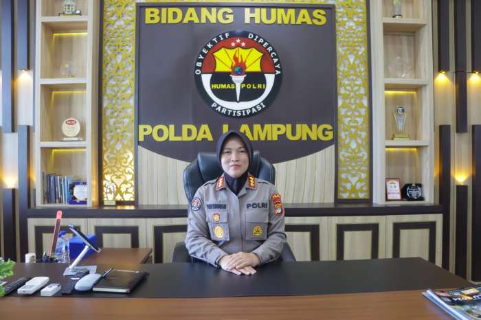 foto: Kabid Humas Polda Lampung, Kombes Pol Yuni Iswandari Yuyun,