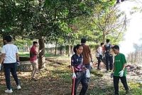 foto: aksi bersih lingkungan di Gor Baturaja