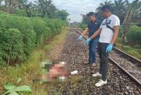 foto: penemuan mayat di rel kereta api