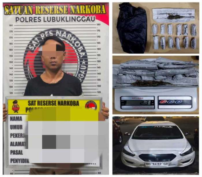 foto: tsk dan barang bukti