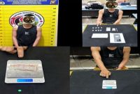 foto; tersangka pengedar narkoba diamankan di Mapolres OKU