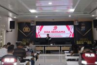 foto: kegiatan doa bersama di mapolres Batu Bara