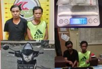 foto: tsk pengedar narkoba di tangkap dan di amankan di mapolres OKU