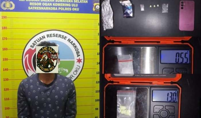 foto: tsk pengedar narkoba di bekuk polres oku