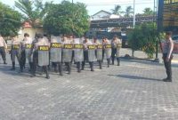 foto: Personel Samapta Polres Batu Bara Gelar Latihan Dalmas