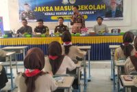 foto: suasana pemaparan dari kejaksaan OKU ke siswa SMKN 1 OKU