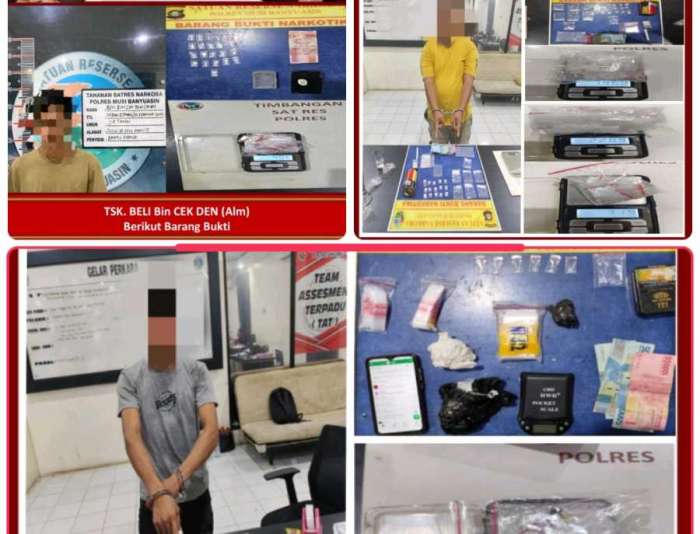 foto: Tsk beserta barang bukti diamankan di Mapolres Muba