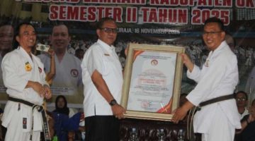 Kegiatan Rutin Ujian Kenaikan Sabuk Semester II Tahun 2025 Pengcab LEMKARI OKU